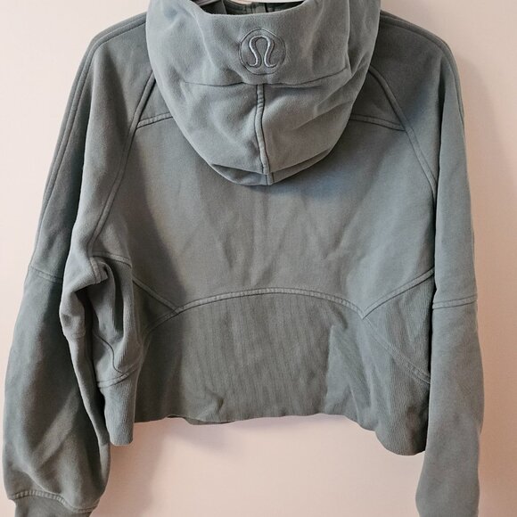 Lululemon Scuba Oversized 1/2 Zip Hoodie Size M/L Tidewater Teal - Picture 4 of 5